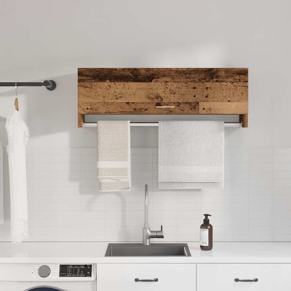 vidaXL Garderobe gammelt tre 100x32,5x35 cm konstruert tre