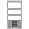 vidaXL Highboard grå sonoma 92x33x180 cm konstruert tre