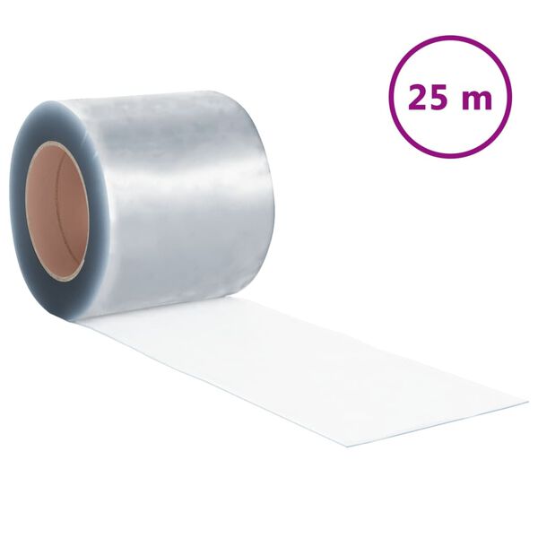 vidaXL Strimmelgardin PVC rull 1,6 mm x 200 mm 25 m