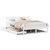 vidaXL Sengeramme uten madrass hvit 150x200 cm heltre furu