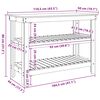 vidaXL Arbeidsbenk med hylle Voksbrun 110,5 x 50 x 80 cm Heltre furu