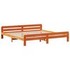 vidaXL Sengeramme uten madrass voksbrun 180x200 cm heltre furu