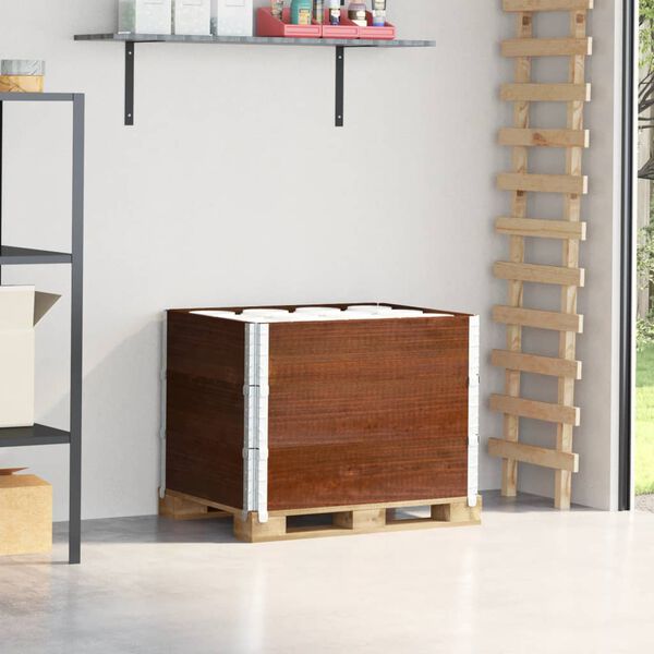 vidaXL Pallekarmer 3 stk brun 80x60 cm heltre furu