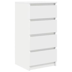 vidaXL Skjenk hvit 37,5x35x76 cm konstruert tre