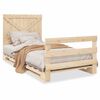 vidaXL Sengeramme med hodegavl 100x200 cm heltre furu