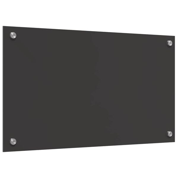 vidaXL Kj&oslash;kkenbakplate M&oslash;rke gr&aring; 70 x 40 x 0,6 cm herdet glass