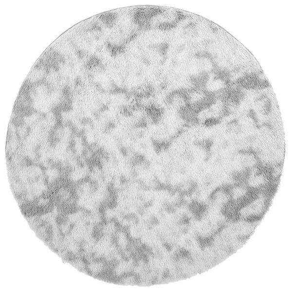 vidaXL Flossteppe med lang luv NAVARRA s&oslash;lvgr&aring; 160x160 cm polyester