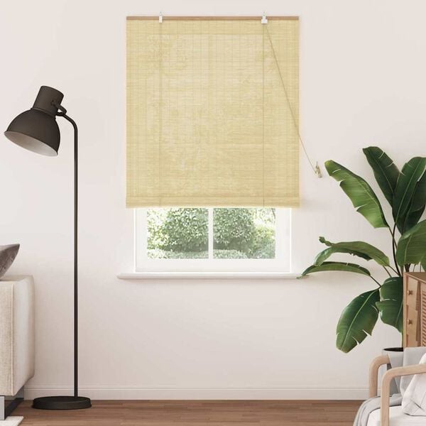 vidaXL Rullegardin med gardiner Natur 110 x 220 cm Bambus
