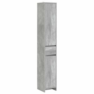 vidaXL Baderomsskap Betonggr&aring; 30 x 33 x 190 cm Konstruert tre