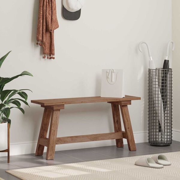 vidaXL benk Naturlig 93 x 26 x 45 cm Mahogni Tre