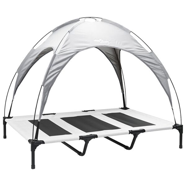 vidaXL Hundeseng S&oslash;lvgr&aring; 122 x 93 x 106,5 cm St&aring;l