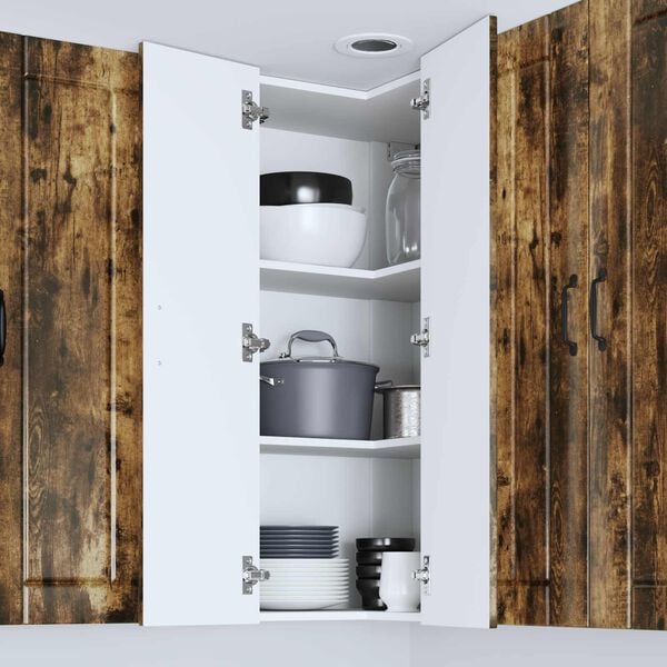 vidaXL Kj&oslash;kkenskap R&oslash;kt eik 57 x 57 x 100 cm Konstruert tre