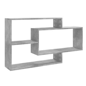 vidaXL Vegghyller betonggr&aring; 104x20x58,5 cm konstruert tre