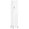 vidaXL Highboard hvit 34,5x34x180 cm konstruert tre