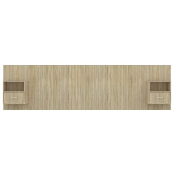 vidaXL Sengegavl med skap sonoma eik konstruert tre