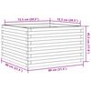 vidaXL Plantekasse voksbrun 80x80x45,5 cm heltre furu