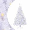 vidaXL Kunstig juletre med 150 LED med stativ Hvit 150 cm PVC og st&aring;l
