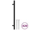 vidaXL Skaph&aring;ndtak 20 stk svart 192 mm rustfritt st&aring;l