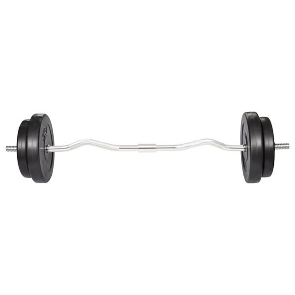 vidaXL Curl-stang med vekter 30 kg