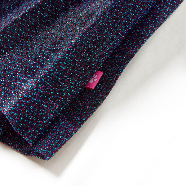 Barneskjørt med glitter marineblå 140