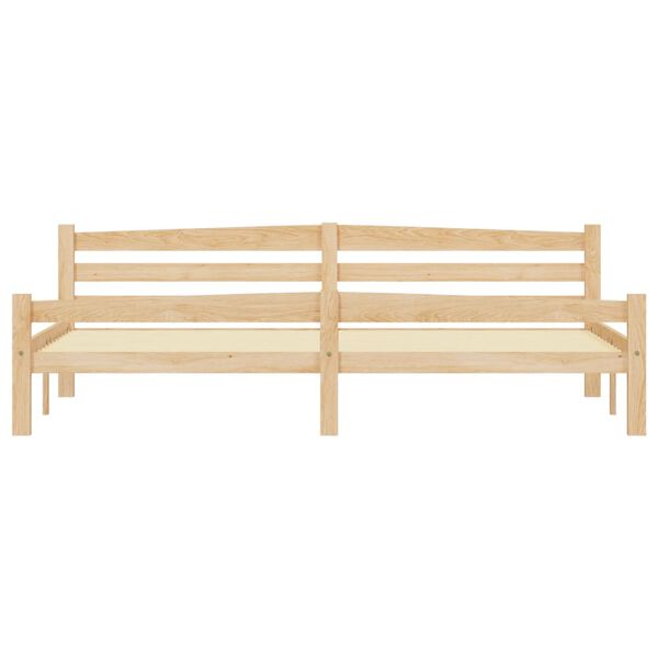 vidaXL Sengeramme med 4 skuffer heltre furu 200x200 cm