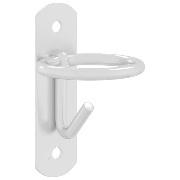 vidaXL B&oslash;ttekroker 3 stk veggmontert s&oslash;lv galvanisert st&aring;l