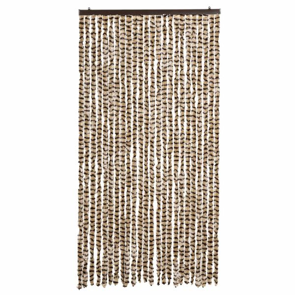 vidaXL Fluegardin beige og brun 100x200 cm chenille