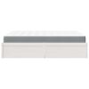 vidaXL Seng med madrass hvit 160x200 cm heltre furu