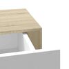vidaXL Veggmontert skuffehylle eik og hvit 40x23,5x10cm MDF