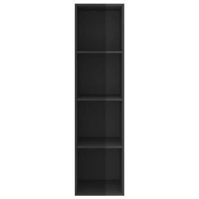vidaXL Vegghengt TV-benk høyglans svart 37x37x142,5 cm sponplate