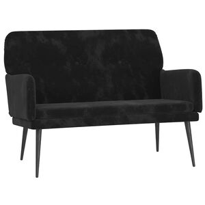 vidaXL benk Svart 108 x 79 x 79 cm Fl&oslash;yel