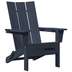 vidaXL Folding Adirondack Stol Havblå 74.5 x 80.5 x 90cm HDPE