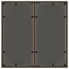 vidaXL Hagebord med glassplate brun 90x90x75 cm polyrotting