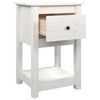 vidaXL Nattbord hvit 40x35x61,5 cm heltre furu