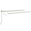 vidaXL Automatisk uttrekkbar markise 500x300 cm kremhvit
