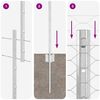 vidaXL Gjerde og Støtte sølv 1,5 x 10 m Stål