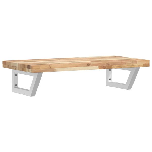 vidaXL Servanthylle veggmontert st&aring;l og heltre akasie