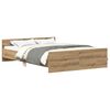 vidaXL Sengeramme uten madrass artisan eik 140x190 cm konstruert tre