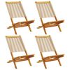 vidaXL Klappstoler 4 stk. beige heltre akasie