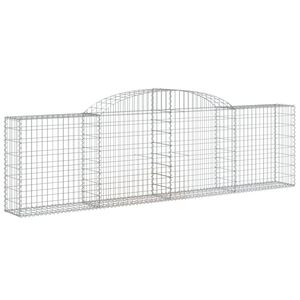 vidaXL Gabionkurv buet 300x30x80/100 cm galvanisert jern