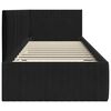 vidaXL Hjørnesengramme med hodegjerde Svart 80 cm x 200 cm Fløyel