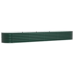 vidaXL Hevet bed Gr&oslash;nn 400 x 80 x 44 cm St&aring;l