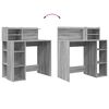 vidaXL Skrivebord Gr&aring; Sonoma 90 x 48 x 101,5 cm Konstruert tre
