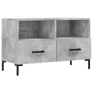 vidaXL TV-benk betonggr&aring; 80x36x50 cm konstruert tre