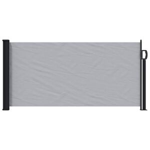 vidaXL Utklappbart side markise 500 x 100 cm Polyester Rektangul&aelig;r Gr&aring;