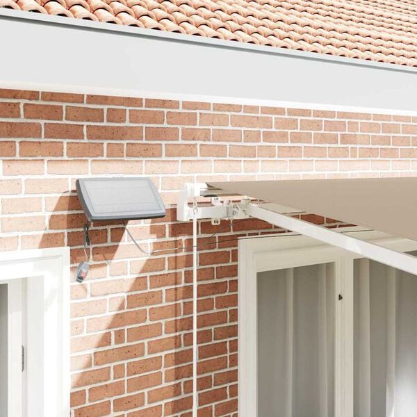 vidaXL Innvendbar Markise Beige 350 x 250 cm Stoff og st&aring;l