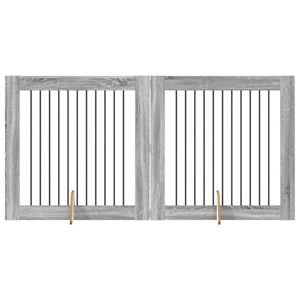 vidaXL Hundelekeg&aring;rd 2 pcs Gr&aring; Sonoma 100 x 100 cm Galvanisert St&aring;l