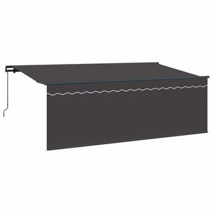 vidaXL Uttrekkbar markise Antrasitt 400 x 200 cm