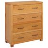 vidaXL Kabinett med skuff Brun 80 x 35 x 95 cm Massivt Eiketre