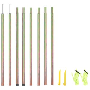 vidaXL Solseilstang 2 stk 200 cm galvanisert st&aring;l